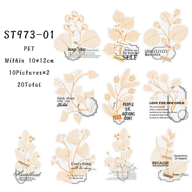 Whispering of Leaves series sticker - Journal Carnival