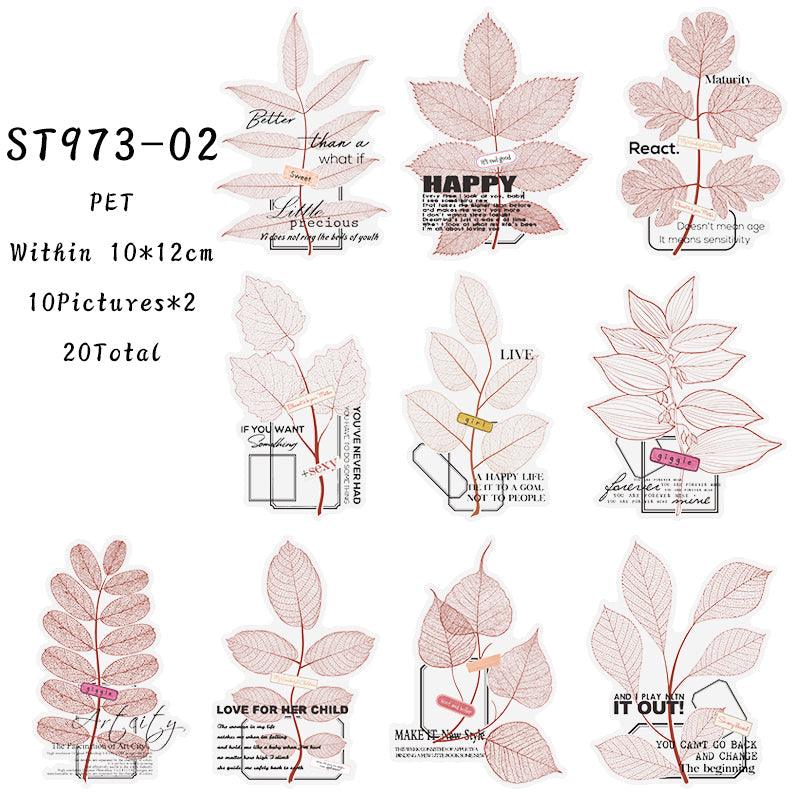 Whispering of Leaves series sticker - Journal Carnival