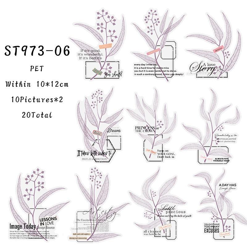 Whispering of Leaves series sticker - Journal Carnival