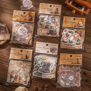 Vintage Coffee Theme Sticker - Journal Carnival