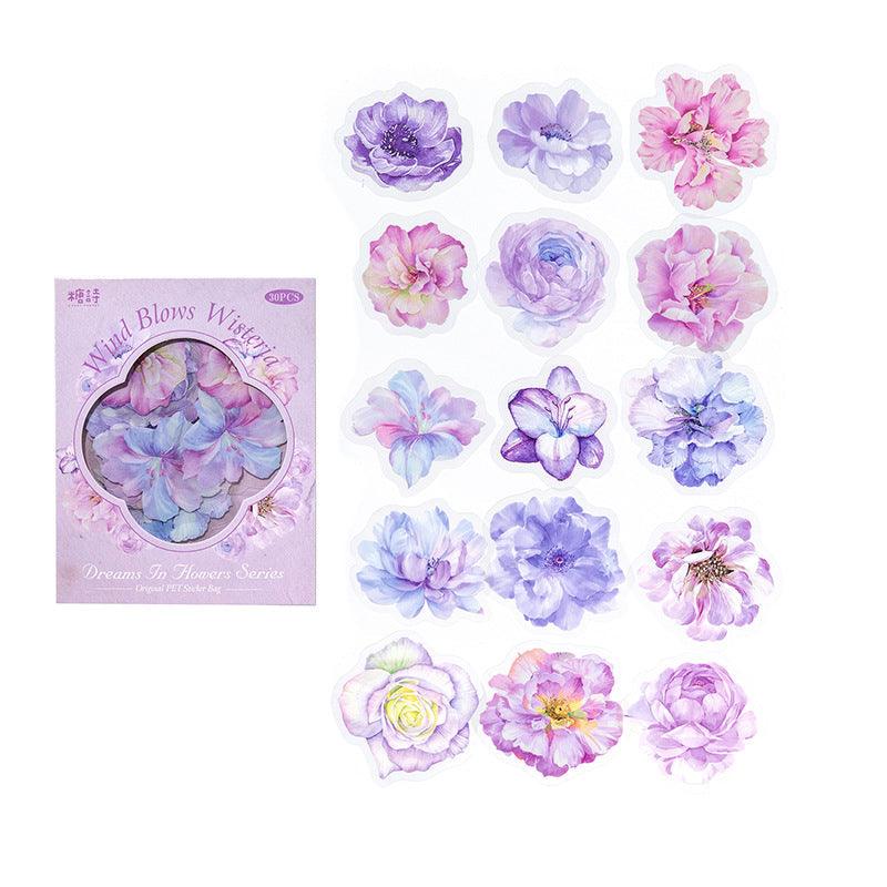 Dream in Flowers Series Pet Stickers - Journal Carnival