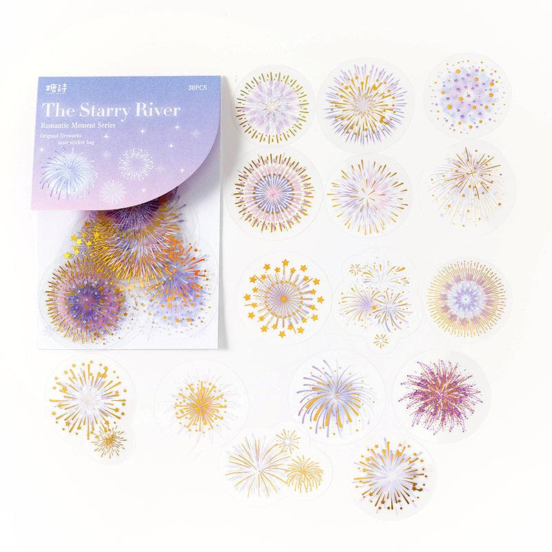 Fireworks Holographic Pet Stickers - Journal Carnival