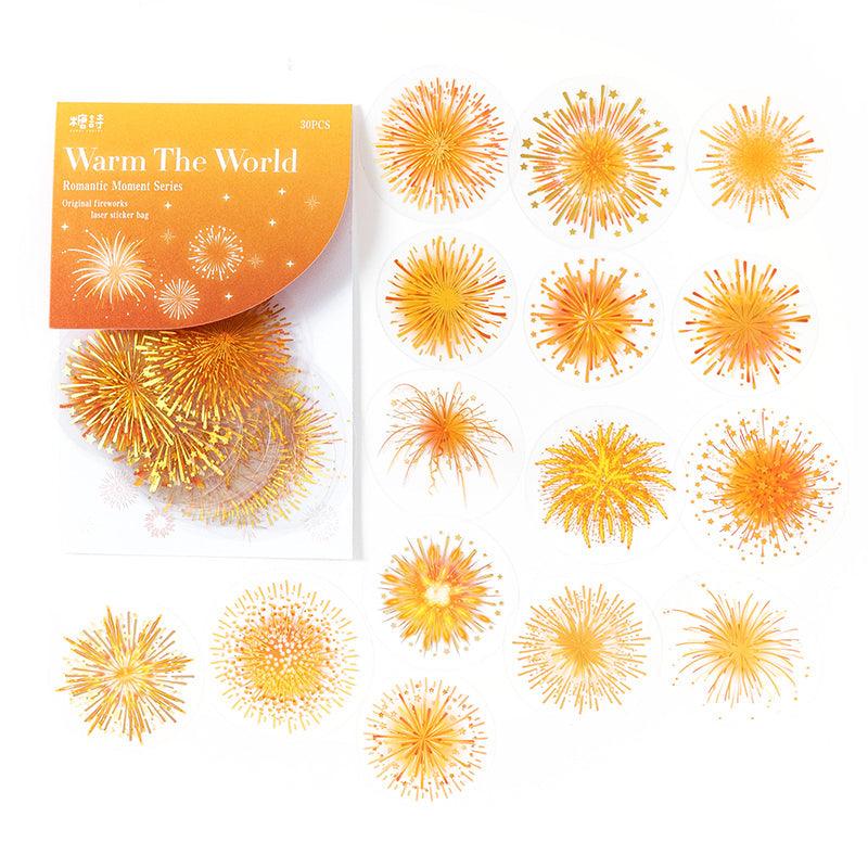Fireworks Holographic Pet Stickers - Journal Carnival