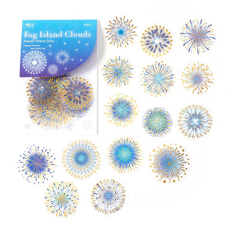 Fireworks Holographic Pet Stickers - Journal Carnival