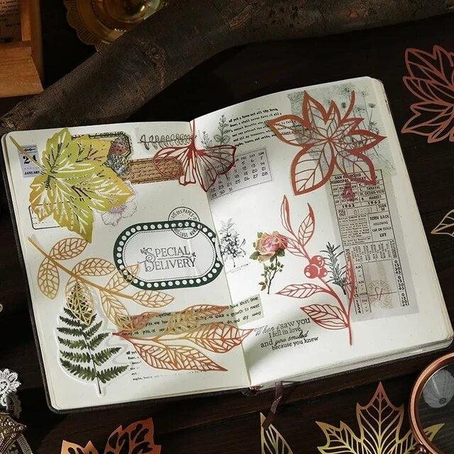 A fallen Leaf Series Die-cut Papers - Journal Carnival
