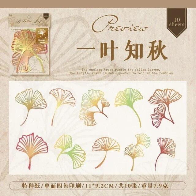 A fallen Leaf Series Die-cut Papers - Journal Carnival