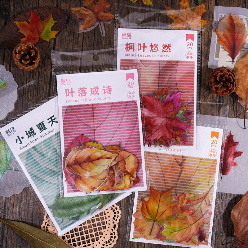 Leaf completed poem series sticker - Journal Carnival