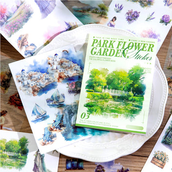 Garden Flower Field Series Sticker book