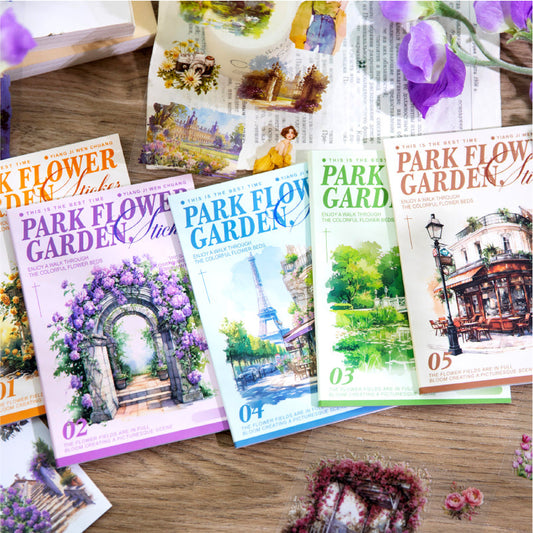 Garden Flower Field Series Sticker book