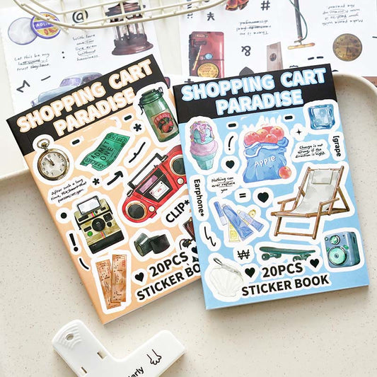 Cartoon Shopping Paradise Series Sticker Book