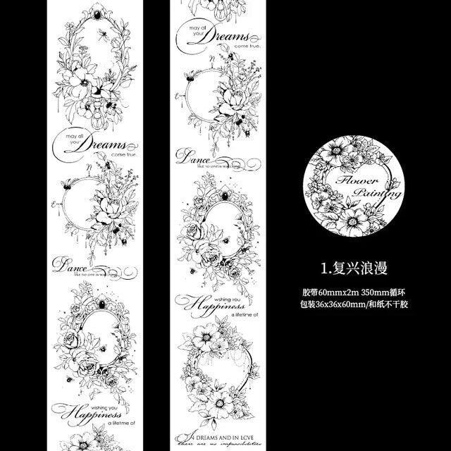 Dream Flower Island Series Retro Tape - Journal Carnival