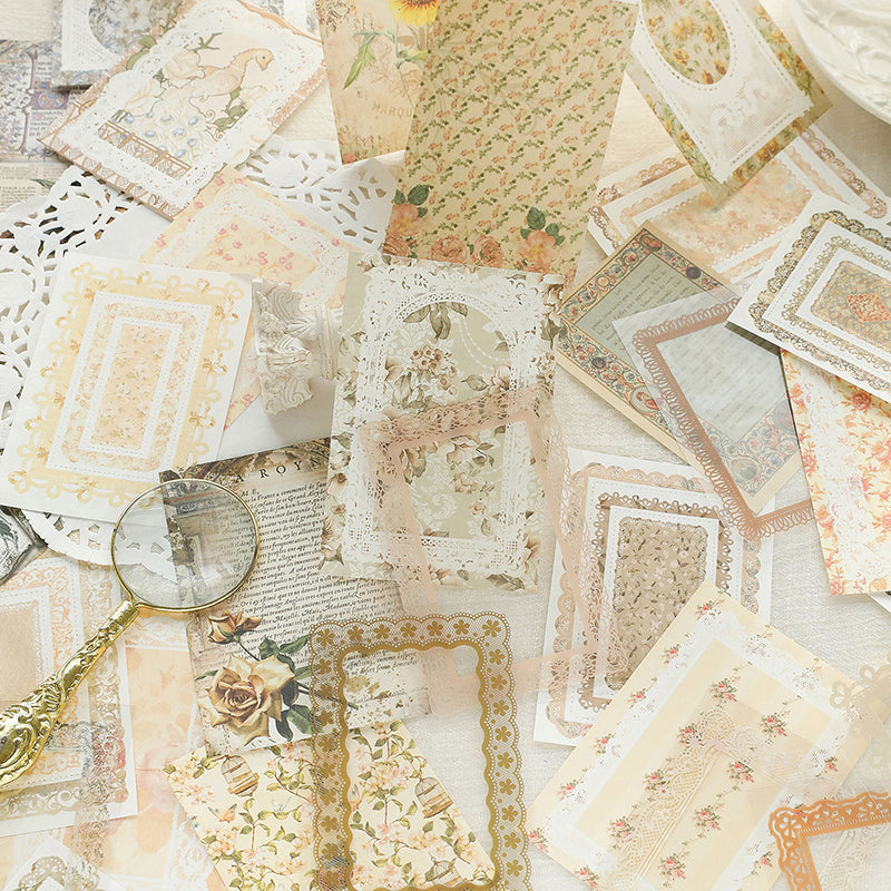 Lace Flower Island series material paper - Journal Carnival