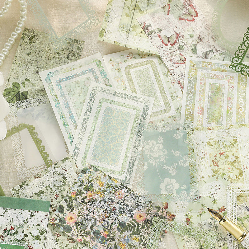 Lace Flower Island series material paper - Journal Carnival
