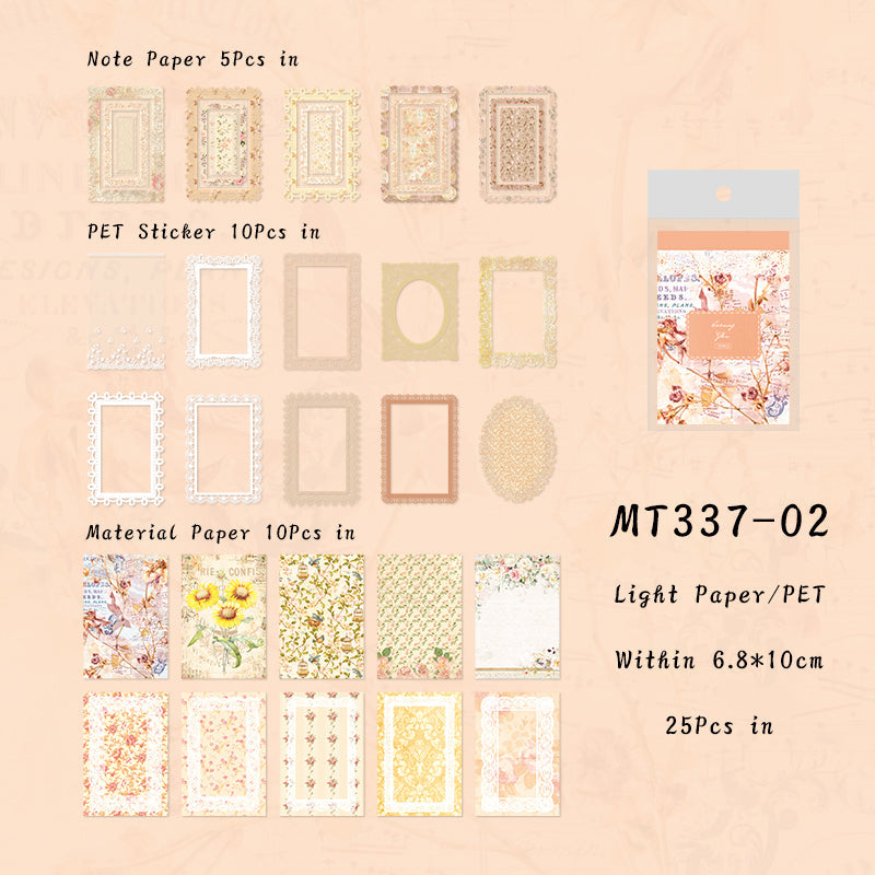 Lace Flower Island series material paper - Journal Carnival