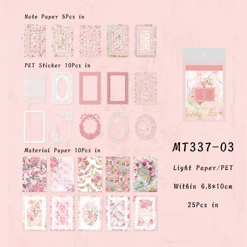 Lace Flower Island series material paper - Journal Carnival