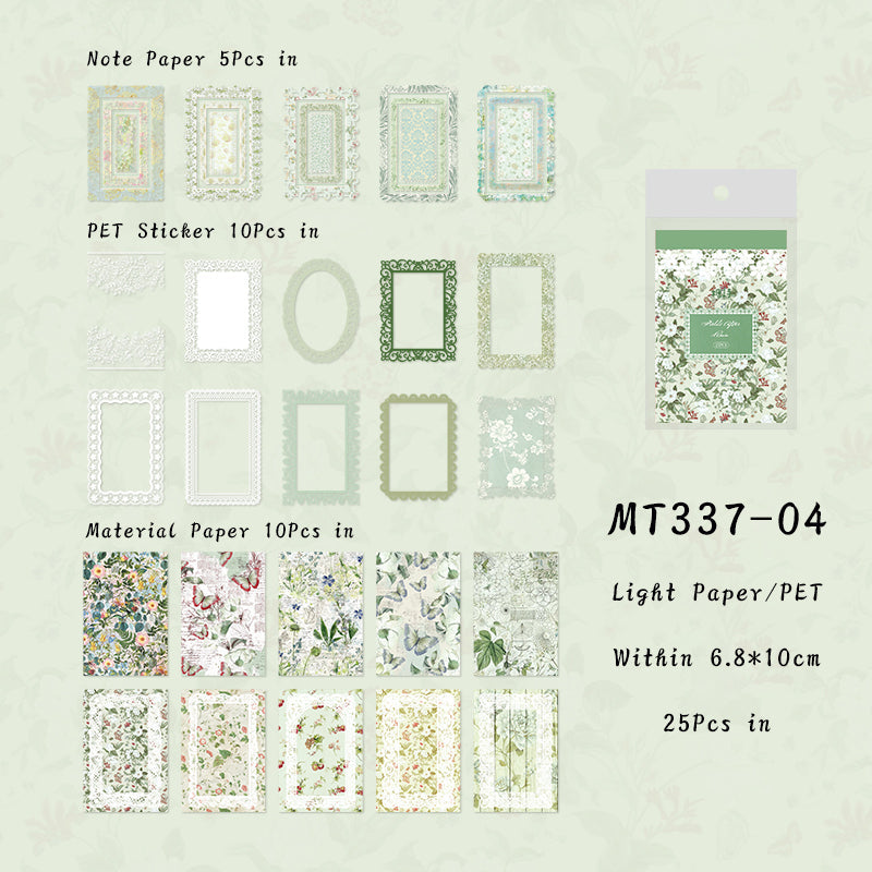 Lace Flower Island series material paper - Journal Carnival