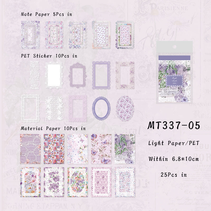 Lace Flower Island series material paper - Journal Carnival