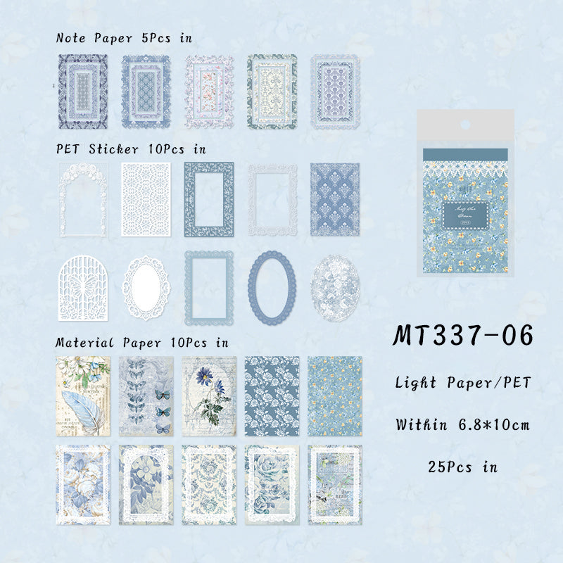 Lace Flower Island series material paper - Journal Carnival