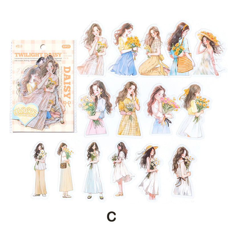 Waltz Love Song Girl Sticker - Journal Carnival