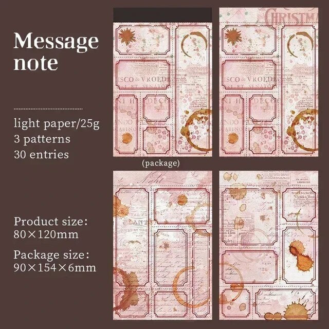 Coffee Theme Vintage Border Pad - Journal Carnival