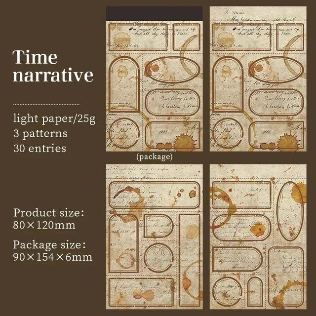 Coffee Theme Vintage Border Pad - Journal Carnival