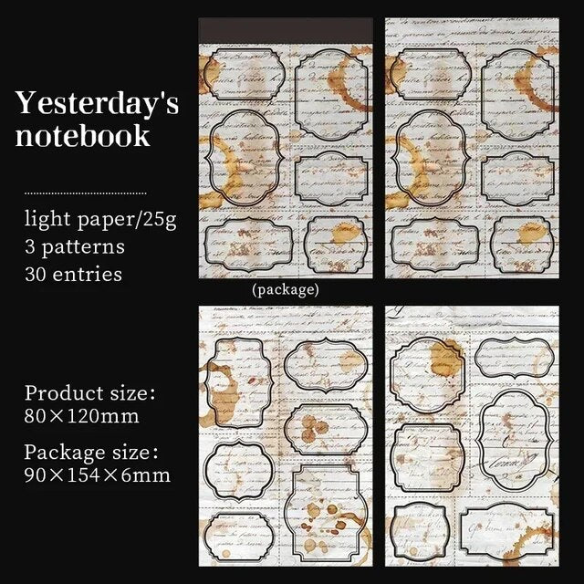 Coffee Theme Vintage Border Pad - Journal Carnival