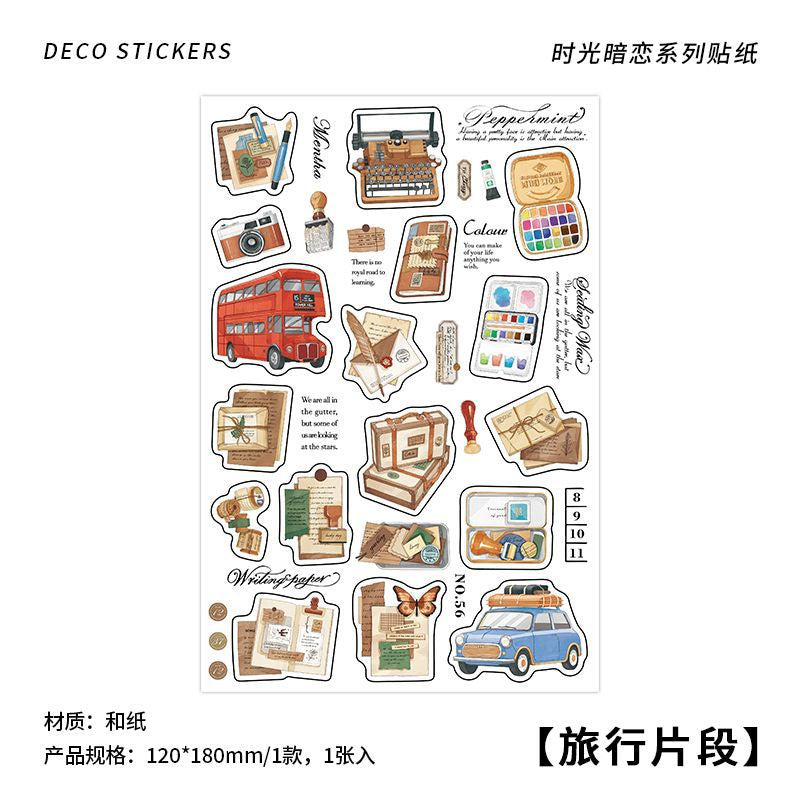 Time Crush Series Vintage Stickers - Journal Carnival