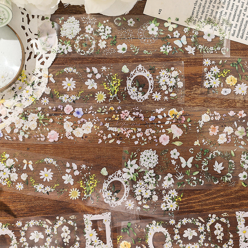 Romantic flower collection series PET tape - Journal Carnival