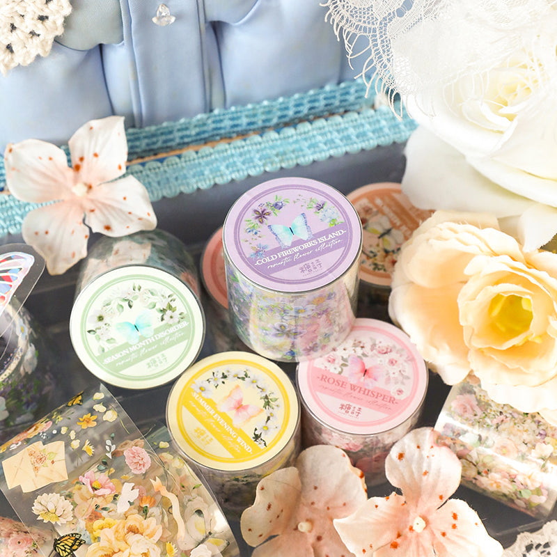 Romantic flower collection series PET tape - Journal Carnival