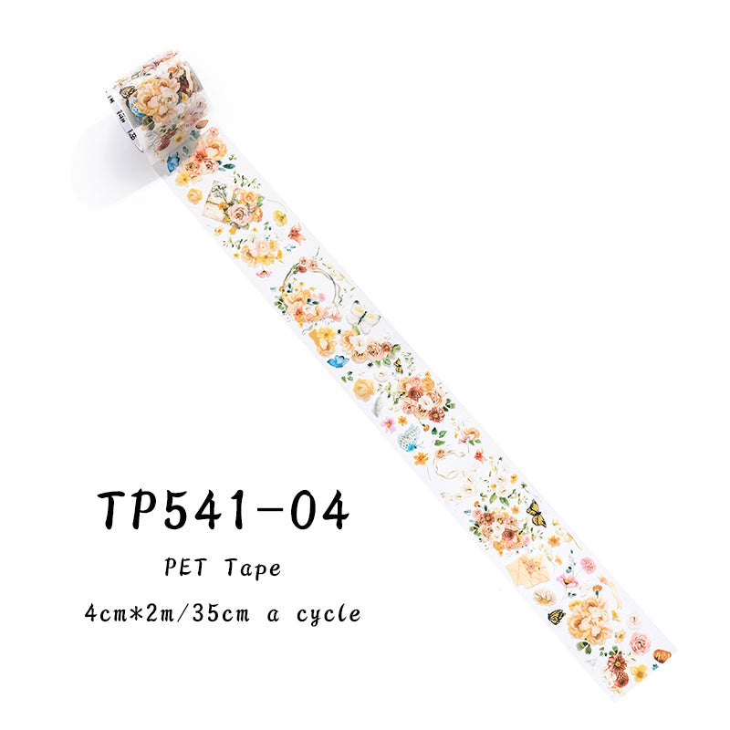 Romantic flower collection series PET tape - Journal Carnival