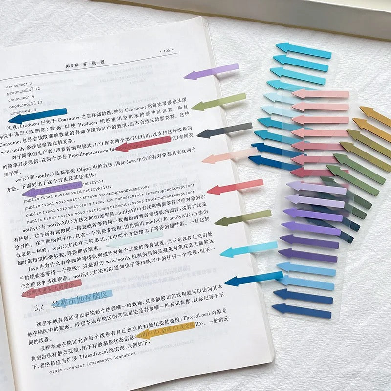 Arrow Shaped translucent Sticky notes - Journal Carnival