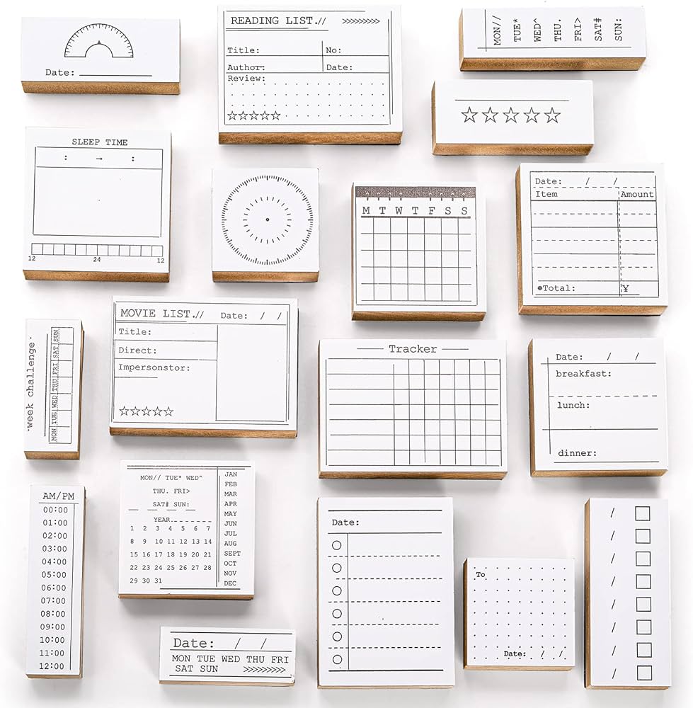 Vintage Calendar Memo TO DO List Plan Stamp