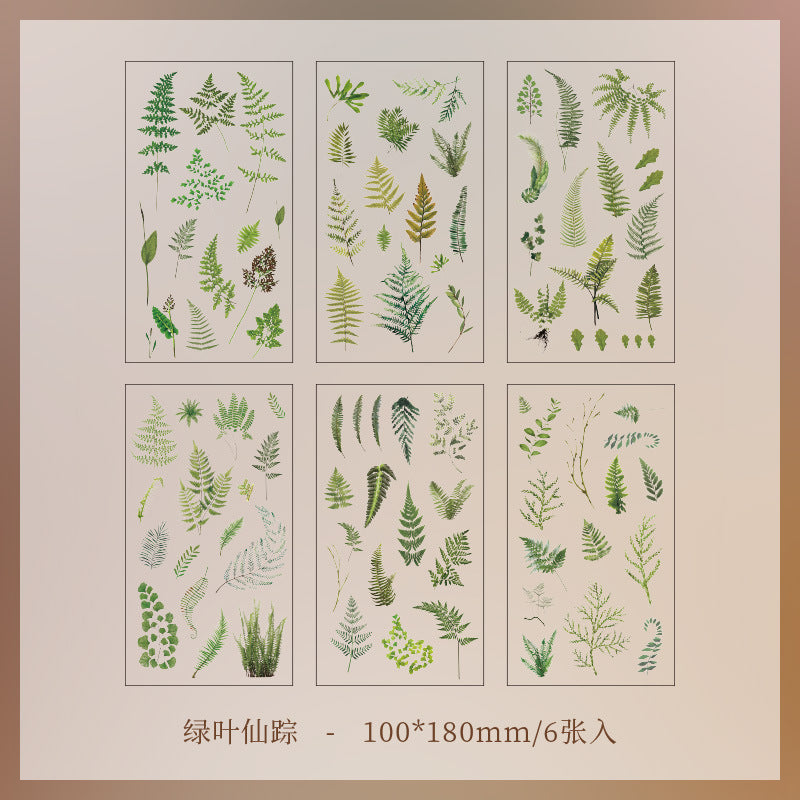 Natural Retro Flower Series Scrapbooking Sticker - Journal Carnival