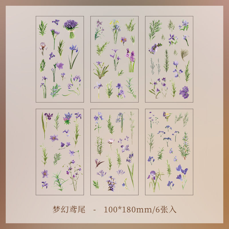 Natural Retro Flower Series Scrapbooking Sticker - Journal Carnival