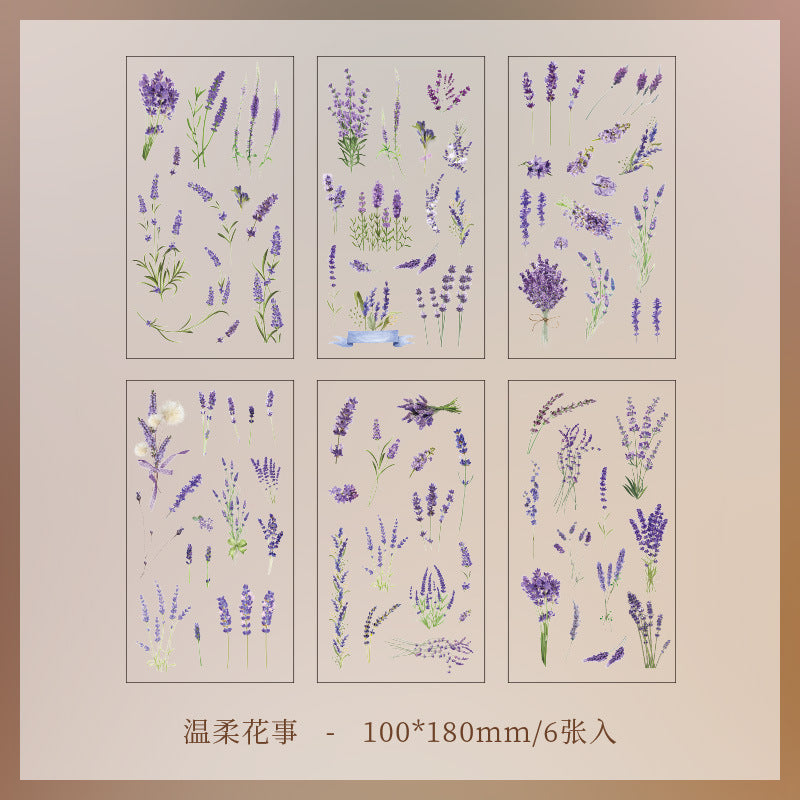 Natural Retro Flower Series Scrapbooking Sticker - Journal Carnival
