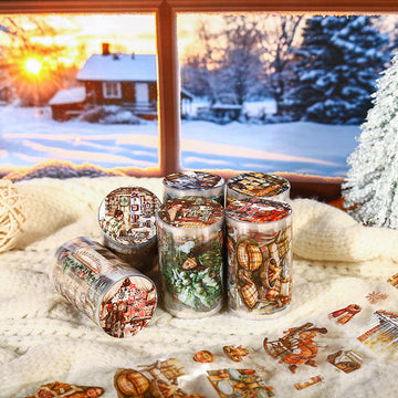 Warmth in winter series die cutting pet tape
