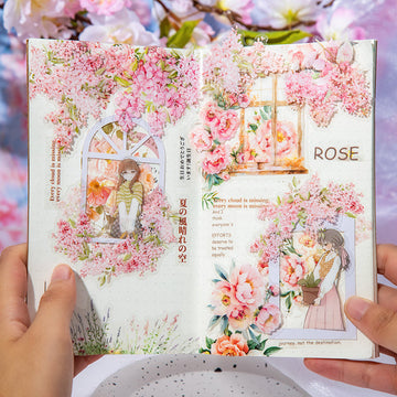 Pink Garden Series flower Sticker