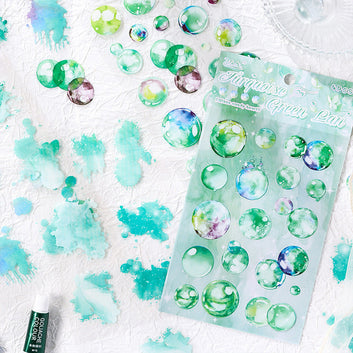 Glazed Bubble Pre-Cut PET sticker Sheets