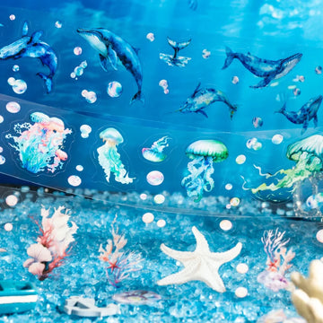 Deep Glimmer Sea Series die cutting Pet Tape