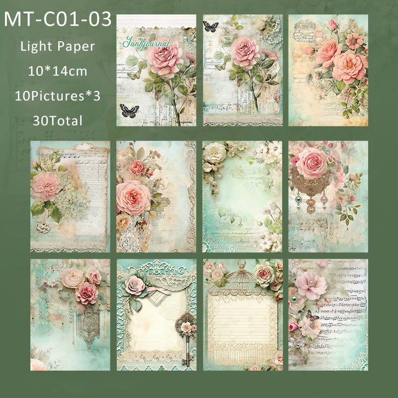 Build dream life flower series material paper - Journal Carnival