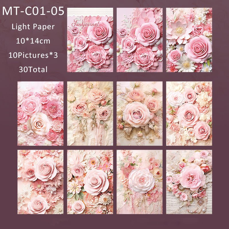 Build dream life flower series material paper - Journal Carnival