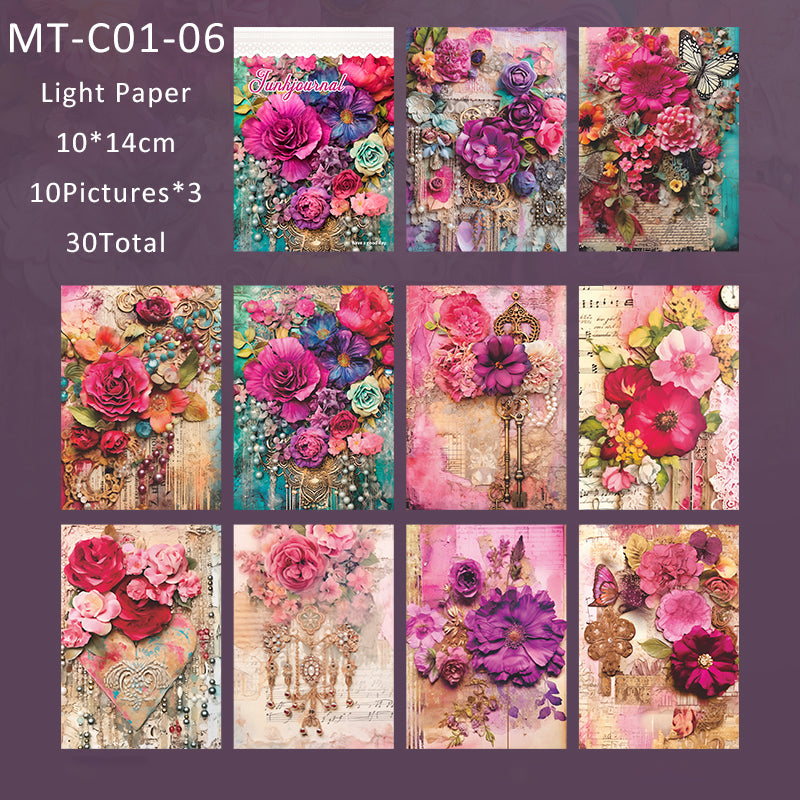 Build dream life flower series material paper - Journal Carnival
