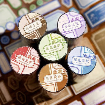 Vintage Label Record Series Washi Tape