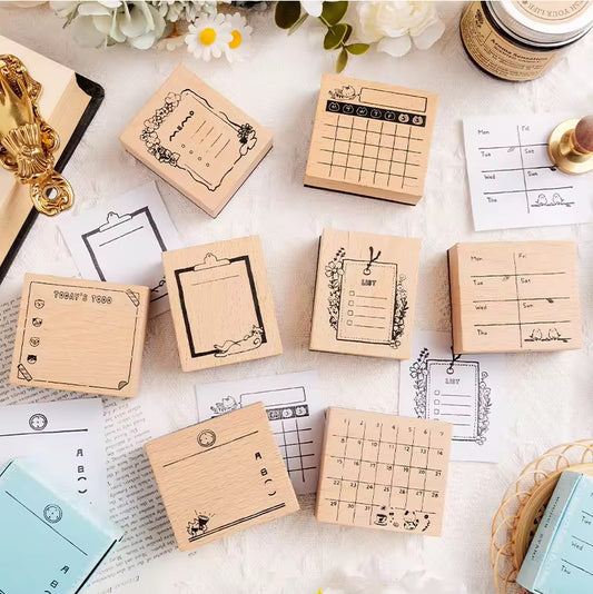 Schedule planner stamp