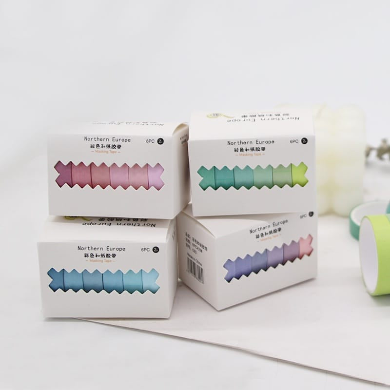 Rainbow and Paper Macaron Color Tape - Journal Carnival