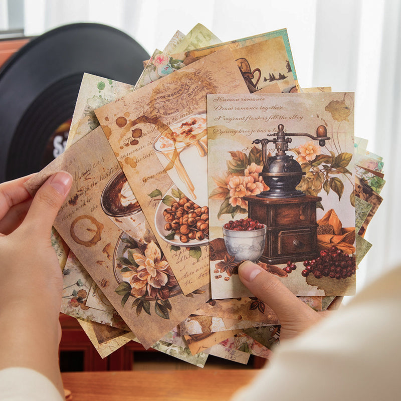 Street corner coffee shop series material paper - Journal Carnival