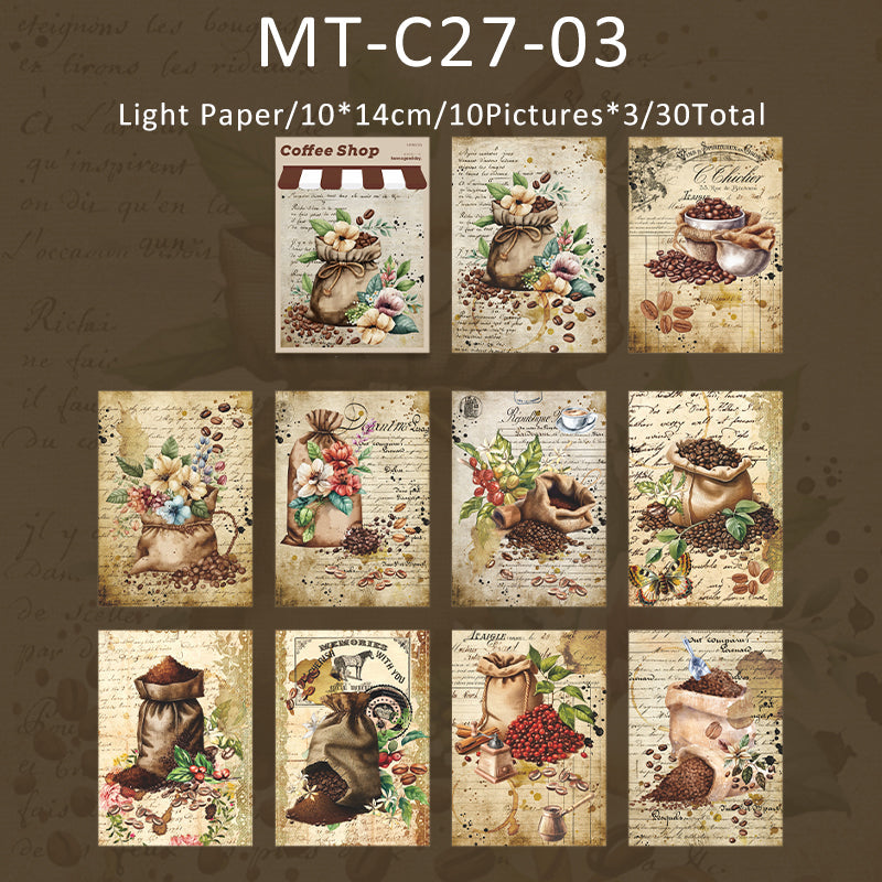 Street corner coffee shop series material paper - Journal Carnival