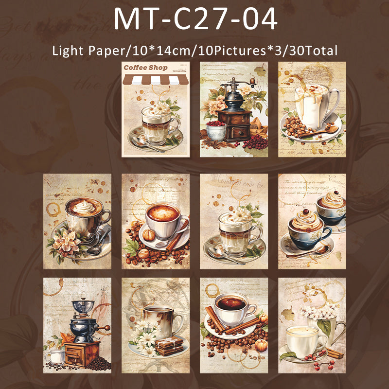 Street corner coffee shop series material paper - Journal Carnival