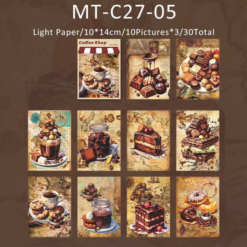 Street corner coffee shop series material paper - Journal Carnival