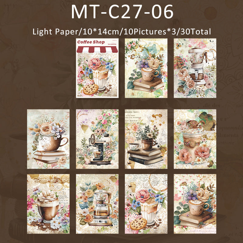 Street corner coffee shop series material paper - Journal Carnival